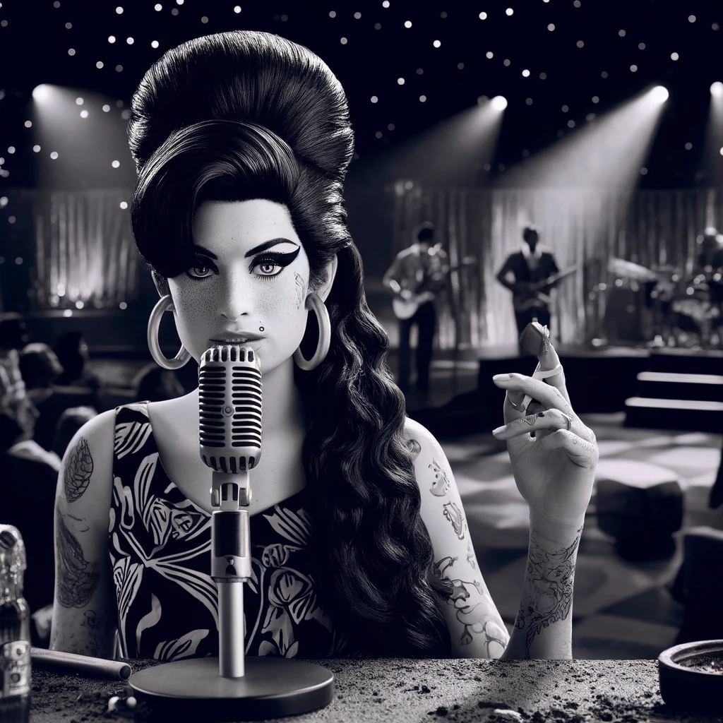 représentation d'Amy whinehouse sur le film back to Black
